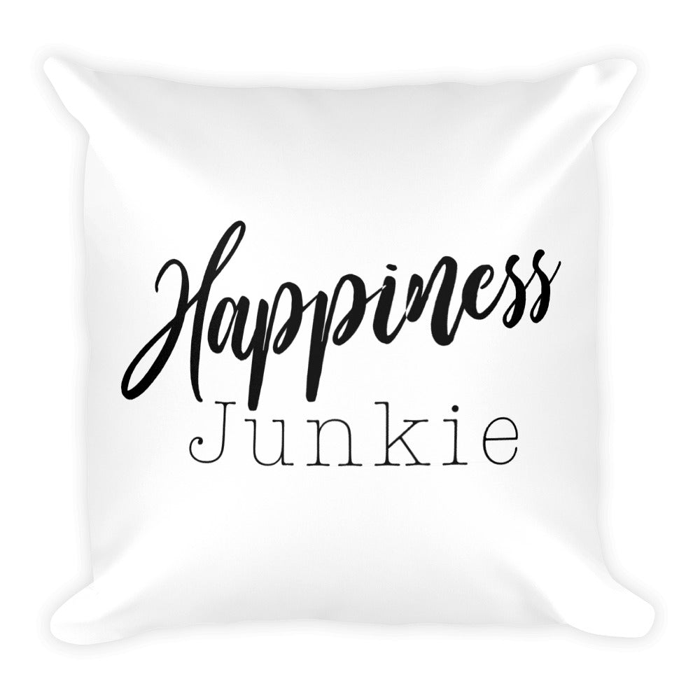 Guaranteed to smile everyday.  Happiness Junkie Throw Pillow. - Worthy Human