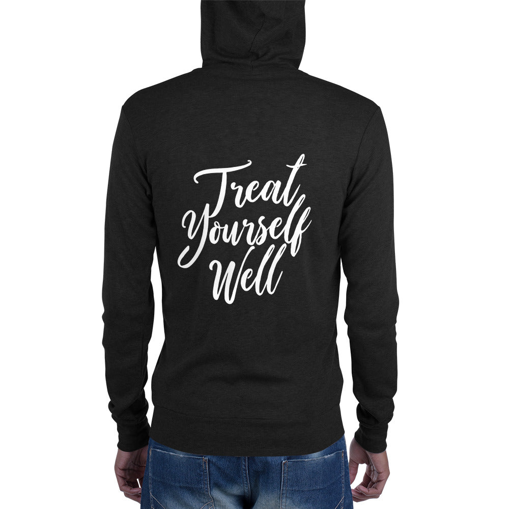 Always & Everyday, Treat Yourself Well. Unisex zip hoodie